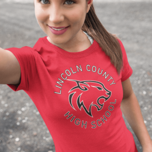 Lincoln County High School T-shirt red