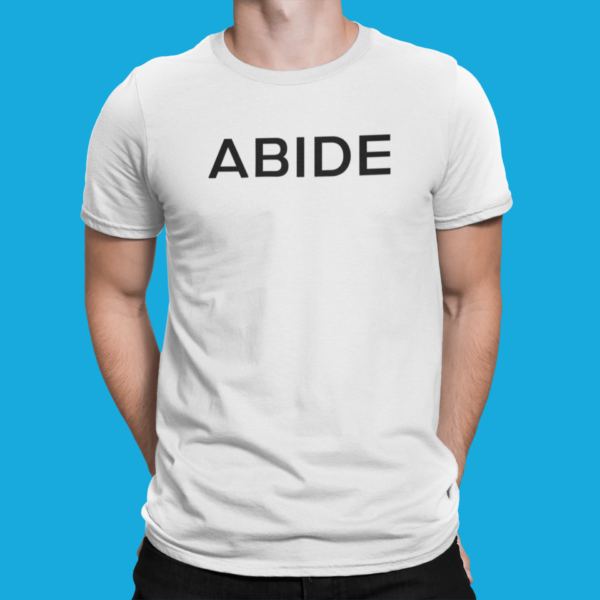 mockup Abide T-shirt white