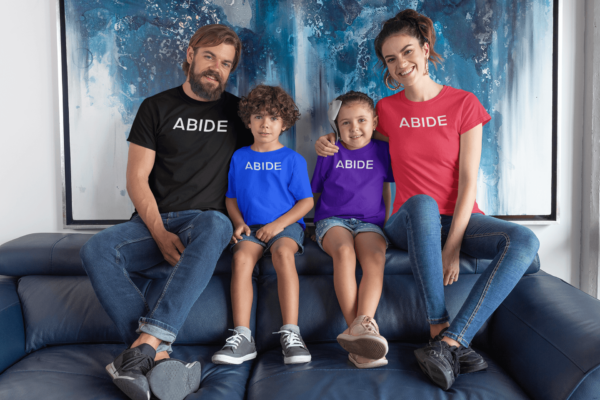 mockup Abide T-shirt Family