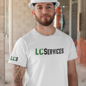 mockup Lincoln County Services t-shirt white