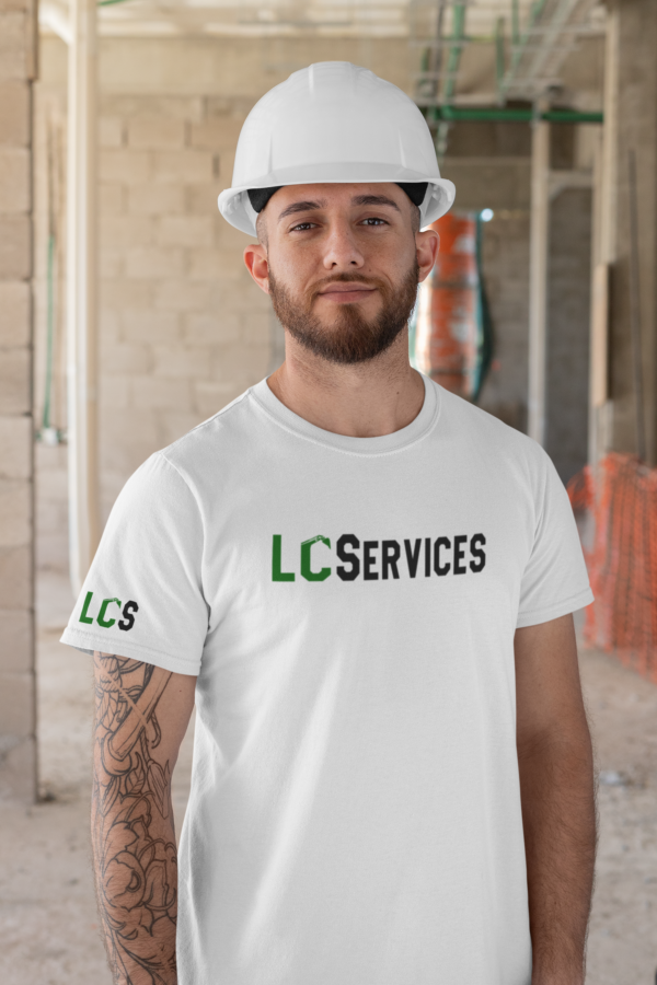mockup Lincoln County Services t-shirt white